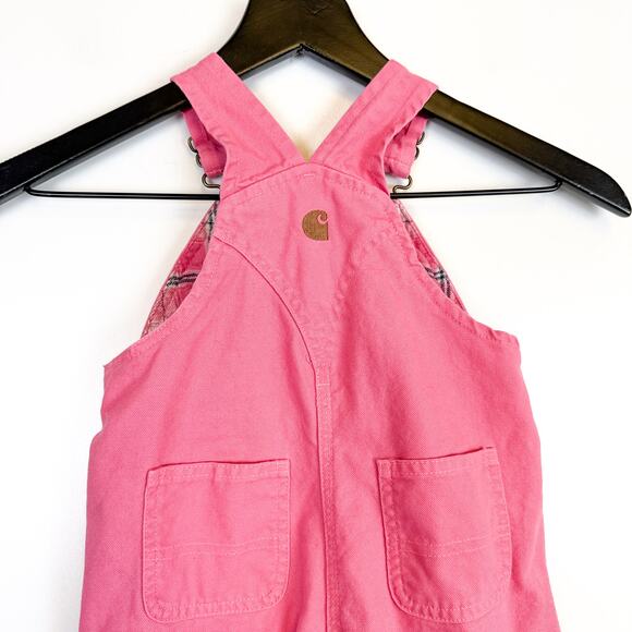 Carhartt Girls Pink Cotton Overalls Lined - 12M 9-12 Months - Picture 5 of 7